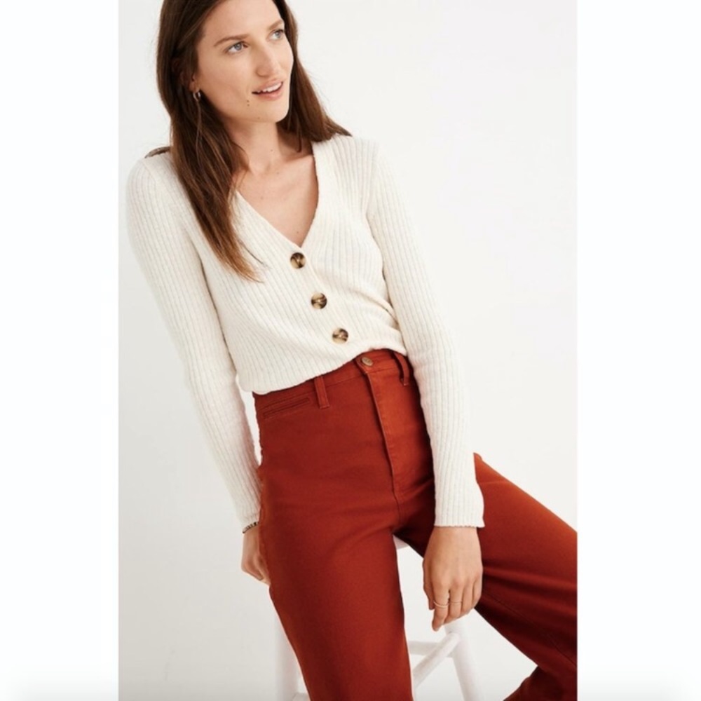 NWT Slim Emmett Wide-Leg Crop Pants Size 27 Russet